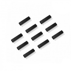 5pcs 2.54mm Pitch 1x17 Pin Female Single Row Straight Header Strip - 17 Pin Connector