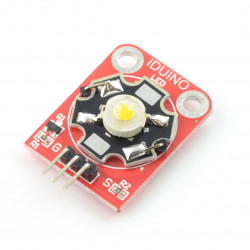 Power LED Star 1W LED - warm white with a heat Botland - Robotic Shop