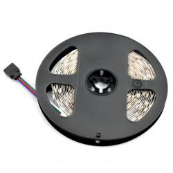 FITA LED 60 LEDS/M 3528 12V 04,8W IP20 RGB 05 Metros - Cia do LED