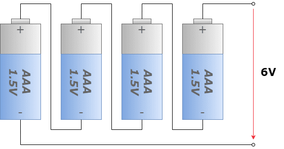 Series connection of batteries