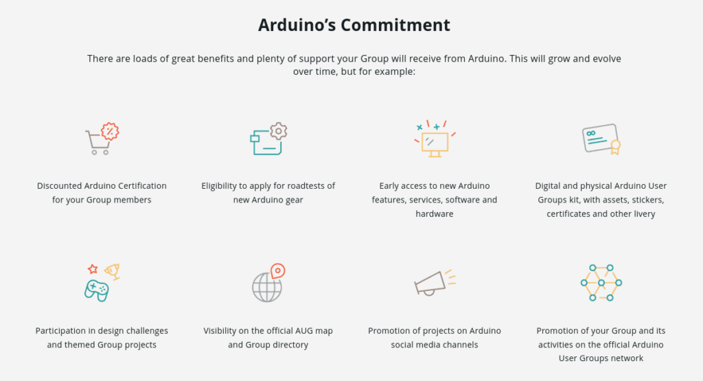 Arduino User Groups advantages