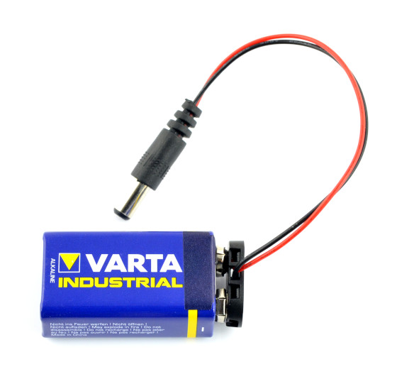 The 9 V batterycan be purchased separately in our store