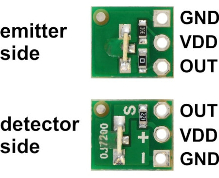 Pinout of reflective sensor