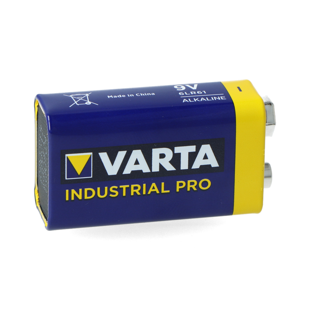 9 V battery with a dedicated latch (so-called clip)