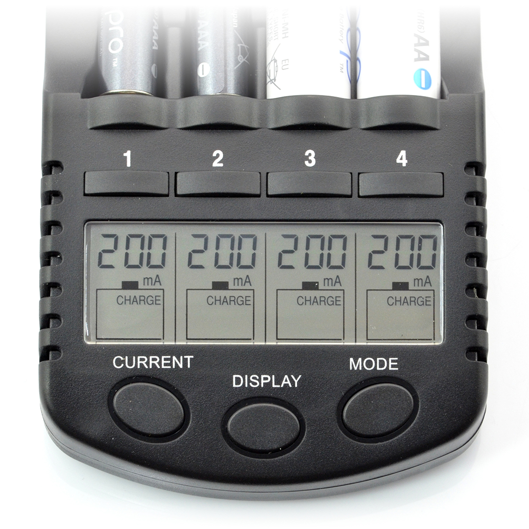everActive NC-1600 Microprocessor-Controlled NIMH Charger with LCD Display  for 1-16 AA/AAA Batteries