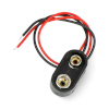 Clip on the battery 9 V