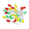 LEDsin the colors - red, green and yellow - 8 PCs