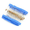 Resistors: 20 resistors 220 Ohm 5 resistors 560 Ohm 5 resistors 1 kOhm 5 resistors 4.7 kOhm 20 resistors 10 kOhms 5