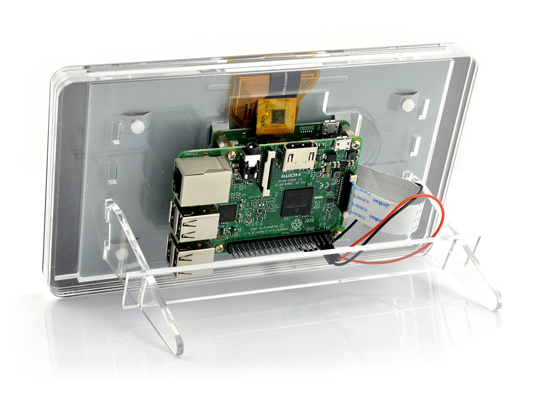 Transparent and Blue Acrylic Case for Raspberry Pi 5, Supports installing  Official Active Cooler