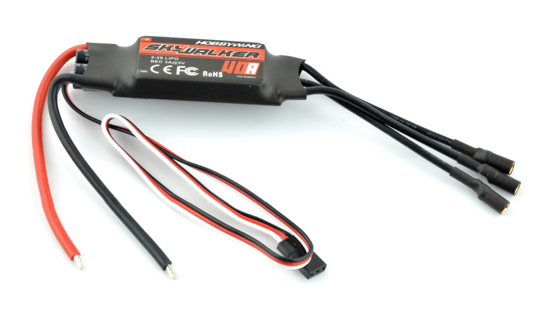 Hobbywing Skywalker 2-3S 40A UBEC Brushless ESC With 5V/3A BEC for RC Airplane 