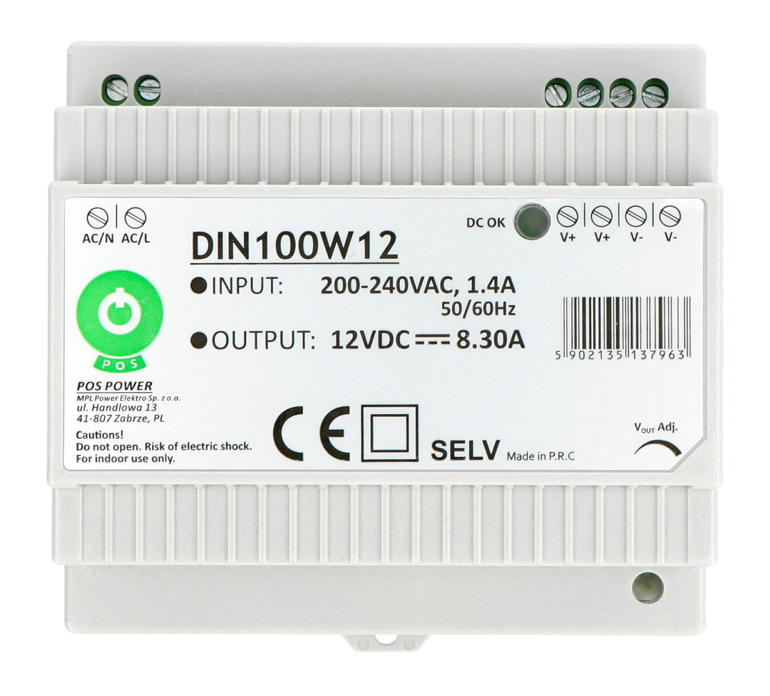 Transformateur LED 100W 24V 4,2A 