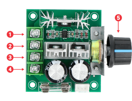 Sterownik silnika DC 12-40V 400W - z gałką do regulacji prędkości