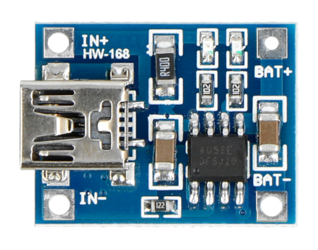 Li-Ion charger TP4056 single cell 1S 3.7V miniUSB