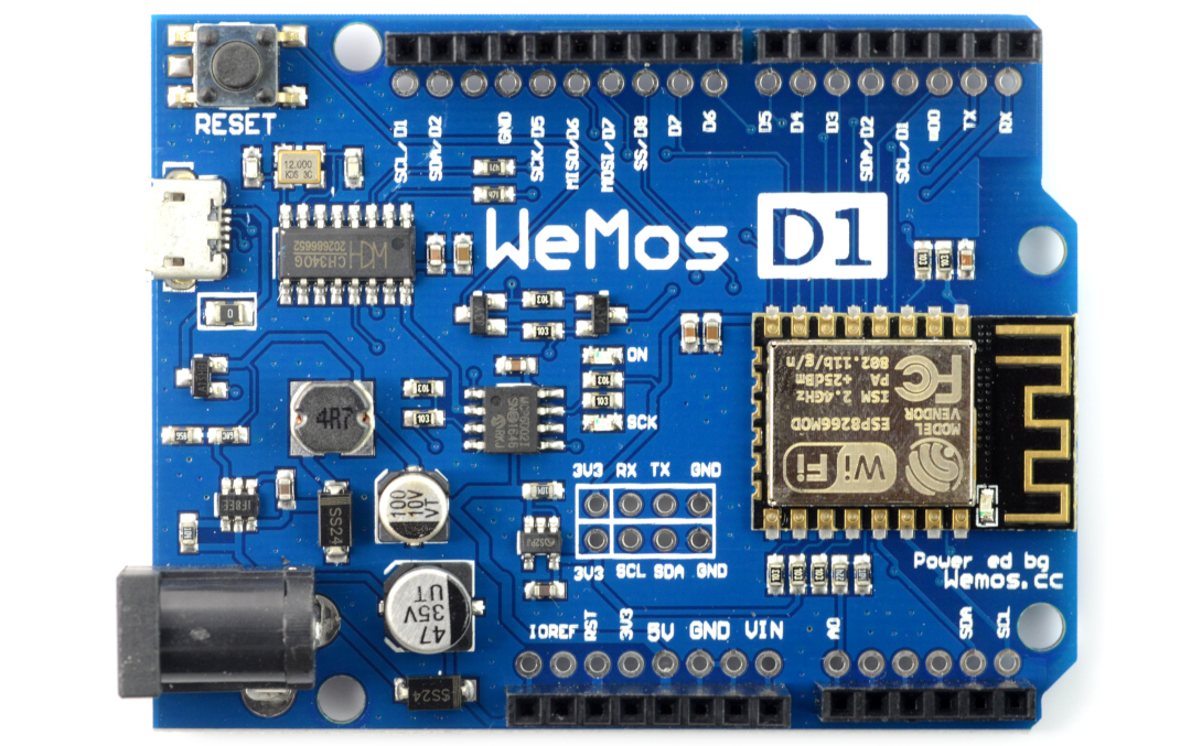 WeMos D1 R2 V2.1.0 WiFi Development Board - ESP8266 Based, Compatible With NodeMCU