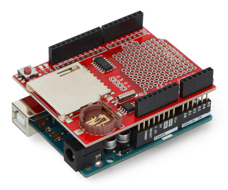 The sale is for the shield only. Arduino and battery must be purchased separately