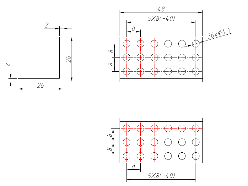 MakeBlock 61508 - 3x6 bracket - blue - 4pcs._ Botland - Robotic Shop