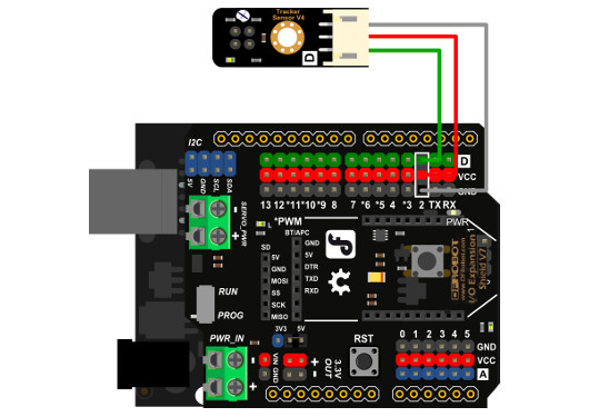 Cyfrowy czujnik śledzenia linii, odbiciowy dla Arduino - DFRobot Gravity