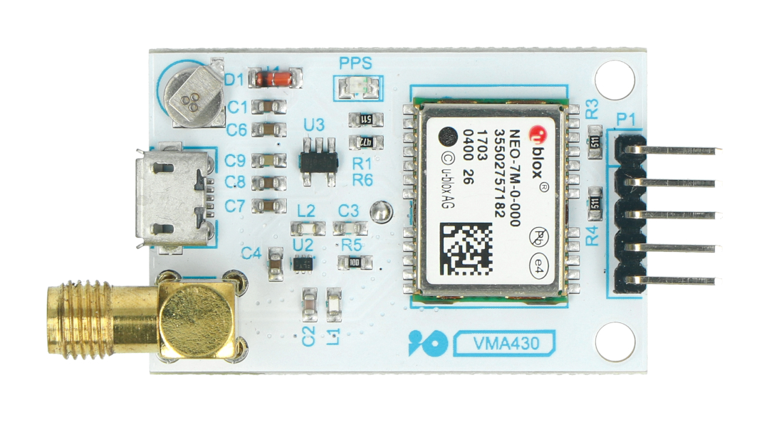 Module Arduino GPS NEO-6M Antenne Céramique - Euro-Makers