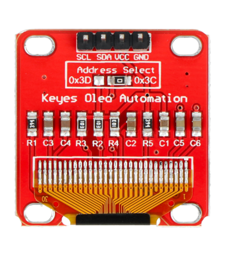 Wyświetlacz OLED niebieski graficzny 0.96" 128x64px I2C
