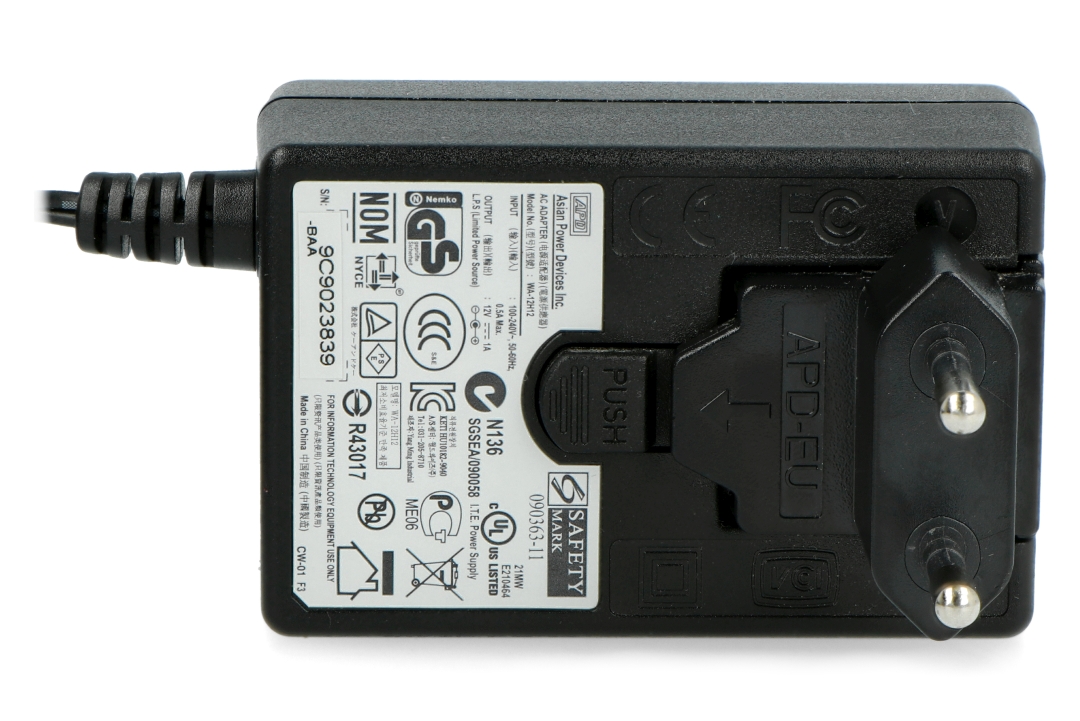 AC ADAPTER, ITE, 12V, 5A ROHS COMPLIANT: YES