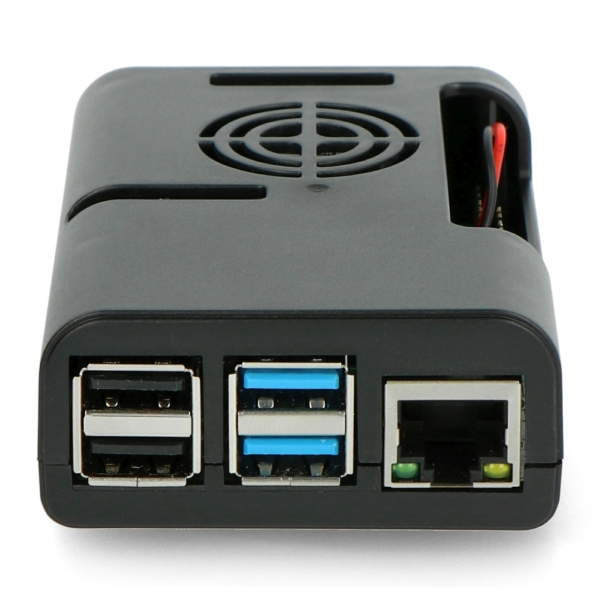 Obudowa do Raspberry Pi 4B z wentylatorem - czarna