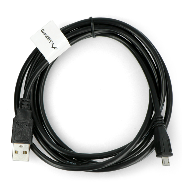 Przewód microUSB B - A 2.0 Lanberg czarny - 1,8 m