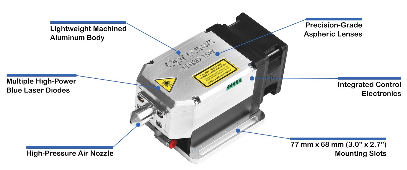 Laser pointer Line Module Industrial 12mm OD 3-5 VDC can set focus cnc press 