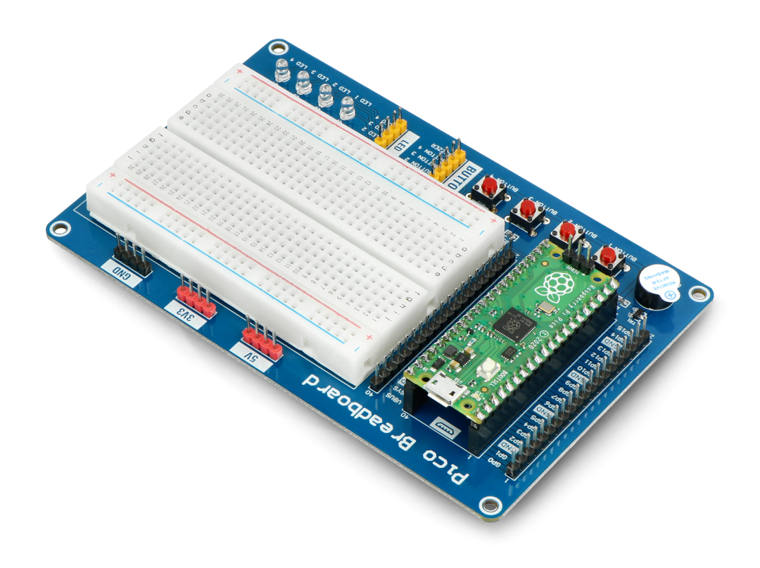 Pico Breadboard Kit - shield for Raspberry Pi Pico Botland - Robotic Shop