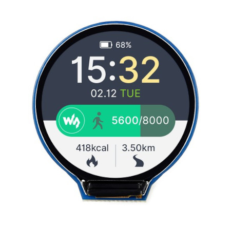 General LCD - round display from Waveshare with a diagonal equal to 1.28 ''.