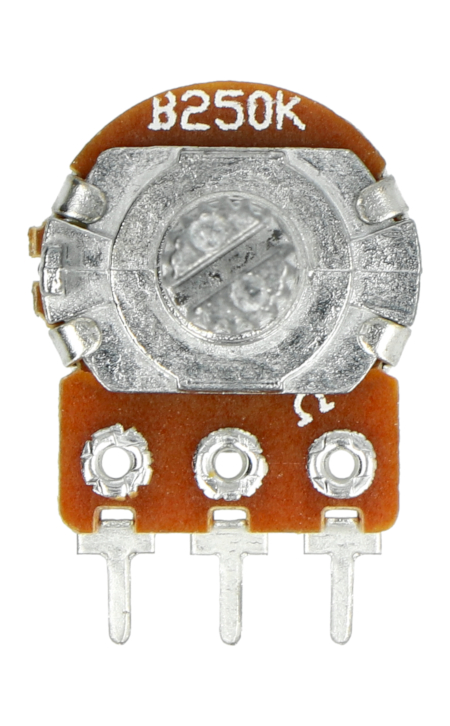 Potencjometr obrotowy 250kOhm liniowy 1/5W B250K - 5szt.