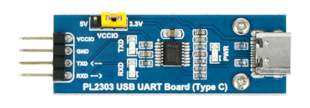 Konwerter USB-UART TTL PL2303  - gniazdo USB typu C - Waveshare 20645