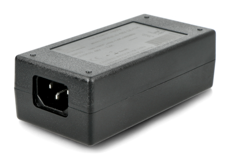 Zasilacz desktop PoE - RJ45 - z gniazdem IEC C14 - 48 V / 1 A / 48 W - czarny - IPS.