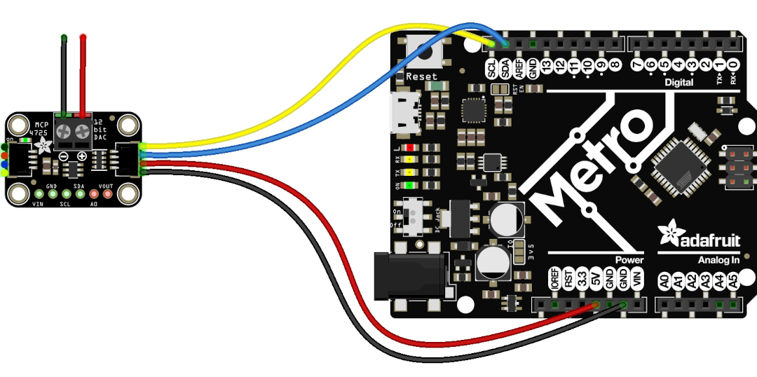 MCP4725 Breakout Board - DAC - 12-bit - I2C - STEMMA QT / Qwiic