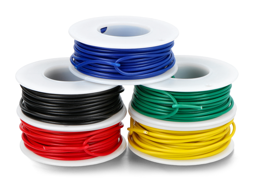 Wire spool set 22AWG - diffrent colors - 5 pcs - justPi Botland ...