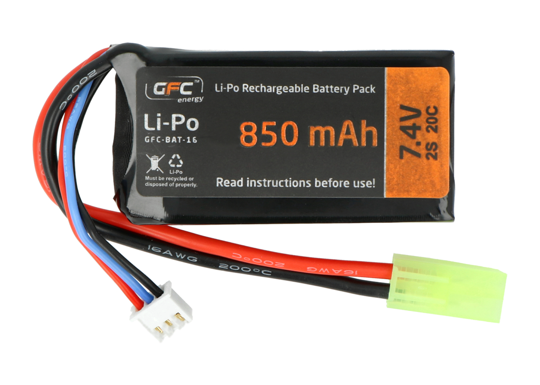 1st Energy LiPo 2S 850mAh 7.4V 30C - 1st-RC