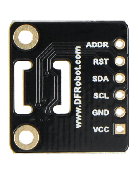 The module has two mounting holes with a diameter of 2 mm each.