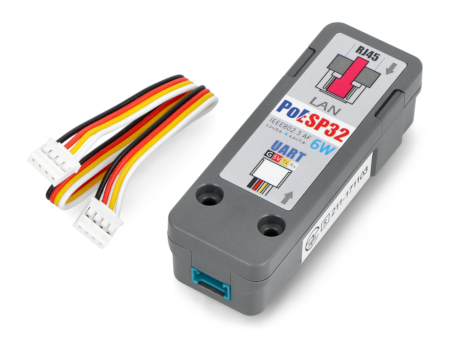 Kit contents with ESP32 Ethernet Unit with PoE.