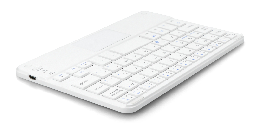 Bluetooth 3.0 Wireless Keyboard with Touchpad White inches Botland  Robotic Shop