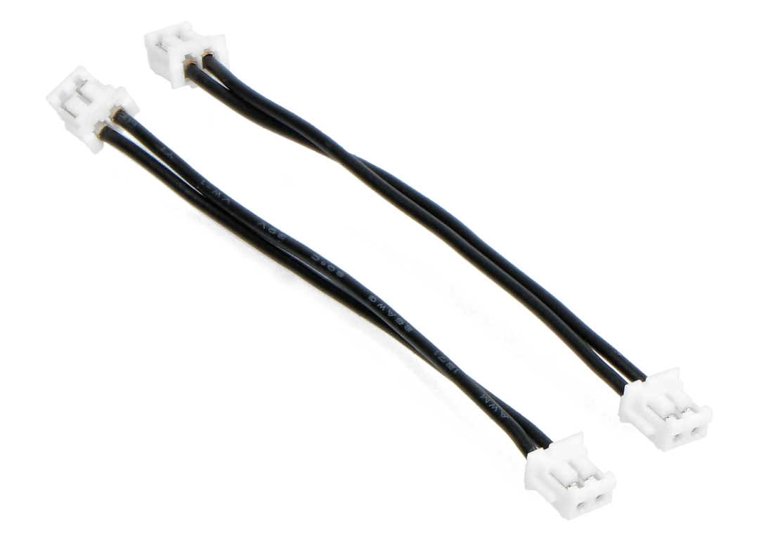 Motor Connector SHIM Cable - JST-ZH 2-pin female-female connection cable -  50mm - 2 pieces - PiMoroni CAB1012 Botland - Robotic Shop