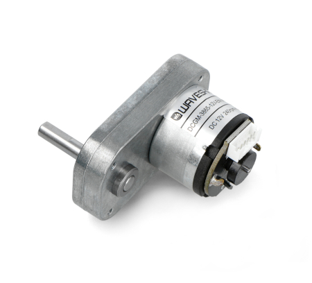 DC 12V 240RPM L-type motor with metal gear - magnetic Hall encoder - Waveshare 22346