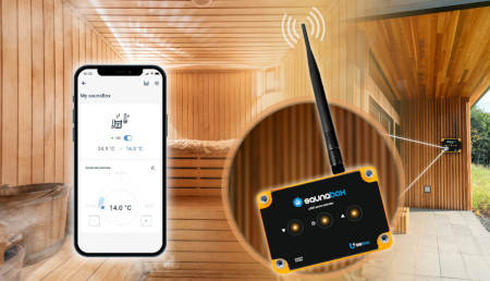 BleBox saunaBox Pro version with antenna