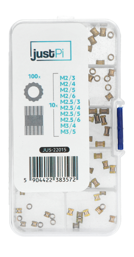 The set contains 100 pieces of threads in various sizes