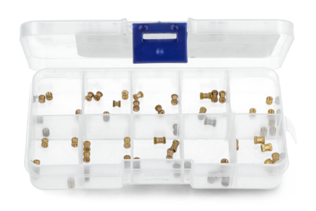 Set of 100 brass threads for 3D models