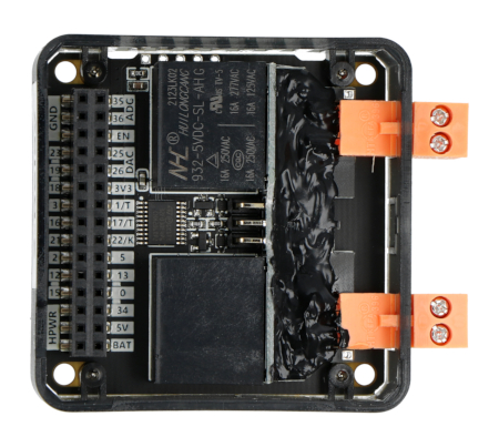 STM32F030F4 relay module - inside view.