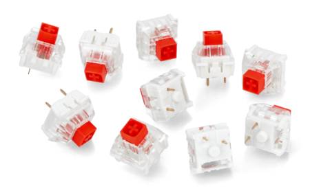 The set consists of 10 pieces of mechanical buttons