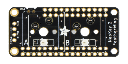 NeoKey FeatherWing - module with two sockets of mechanical keys from Adafruit.
