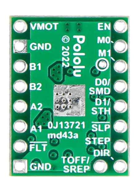 The controller works in 11 modes, from full to 1/256 step