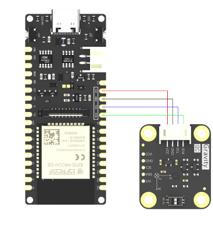 Sensor connection diagram with FireBeetle ESP32-E