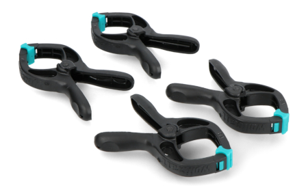 The set includes 4 pieces of spring clamps