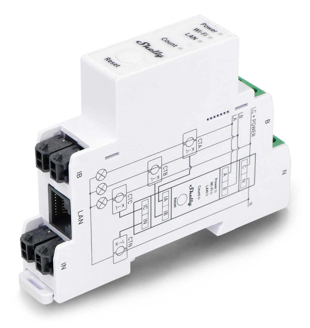 Shelly 2.5 UL: Compact Dual Relay Smart Switch with Energy Monitoring and